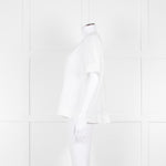 Amina Rubinacci White Linen Short Sleeve Top