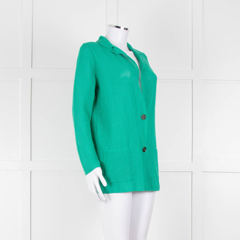 Falconeri Green Loose Knit Jacket
