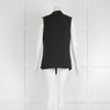 Theory Black Silk & Spandex Top with Cowl Neck