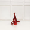 Wicker Wings Red Wicker Crossbody With Red Leather Flap