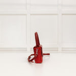 Wicker Wings Red Wicker Crossbody With Red Leather Flap