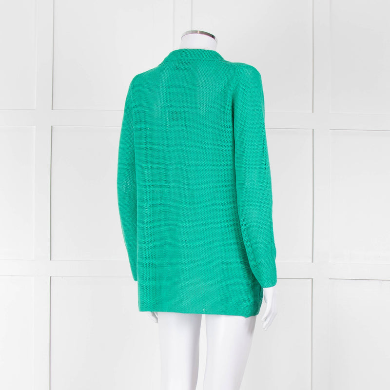Falconeri Green Loose Knit Jacket
