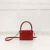 Wicker Wings Red Wicker Crossbody With Red Leather Flap