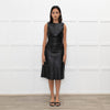 Iris & Ink Black Leather Sleeveless Dress