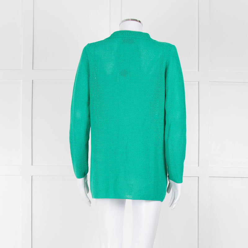 Falconeri Green Loose Knit Jacket