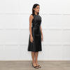 Iris & Ink Black Leather Sleeveless Dress
