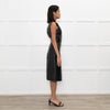 Iris & Ink Black Leather Sleeveless Dress