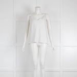 7 For All Mankind Cream Pinstripe Vest Top