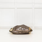 Gucci Pewter Metallic Snake Skin Babouska Indy Hobo Bag