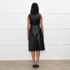 Iris & Ink Black Leather Sleeveless Dress