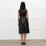 Iris & Ink Black Leather Sleeveless Dress