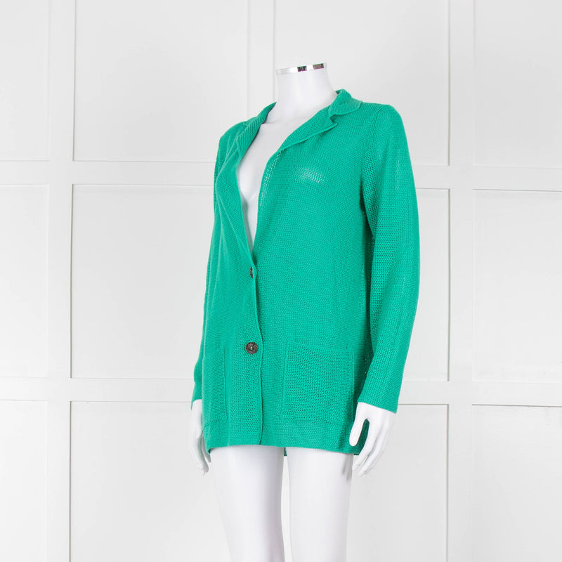 Falconeri Green Loose Knit Jacket