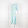 Faithfull The Brand Pale Blue Yellow Floral Frill Detail Maxi Dress