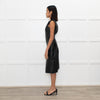 Iris & Ink Black Leather Sleeveless Dress
