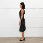 Iris & Ink Black Leather Sleeveless Dress