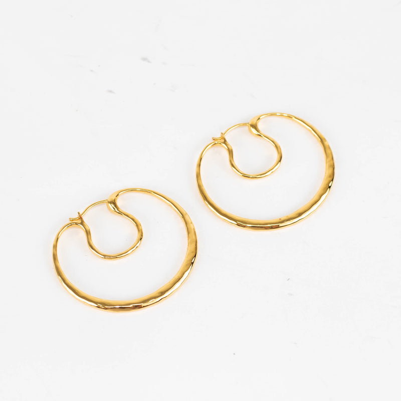 Monica Vinader Flow Gold Hoop Earrings
