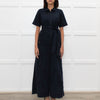 Me+Em Navy Blue Short Sleeve Belted Culottes Jumpsuit