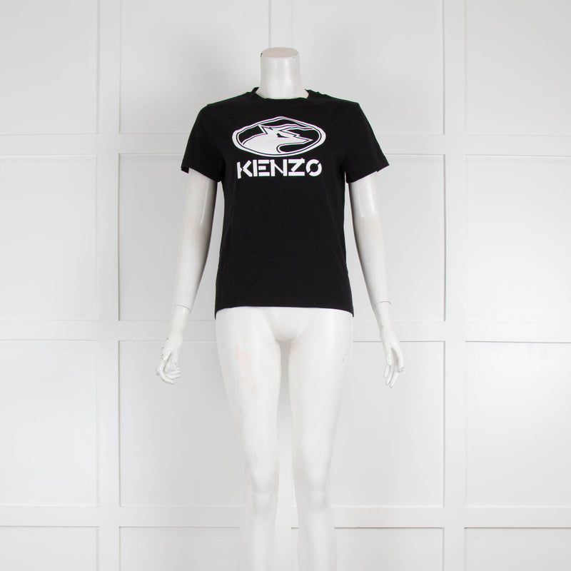 Kenzo Black White Logo Print T-Shirt