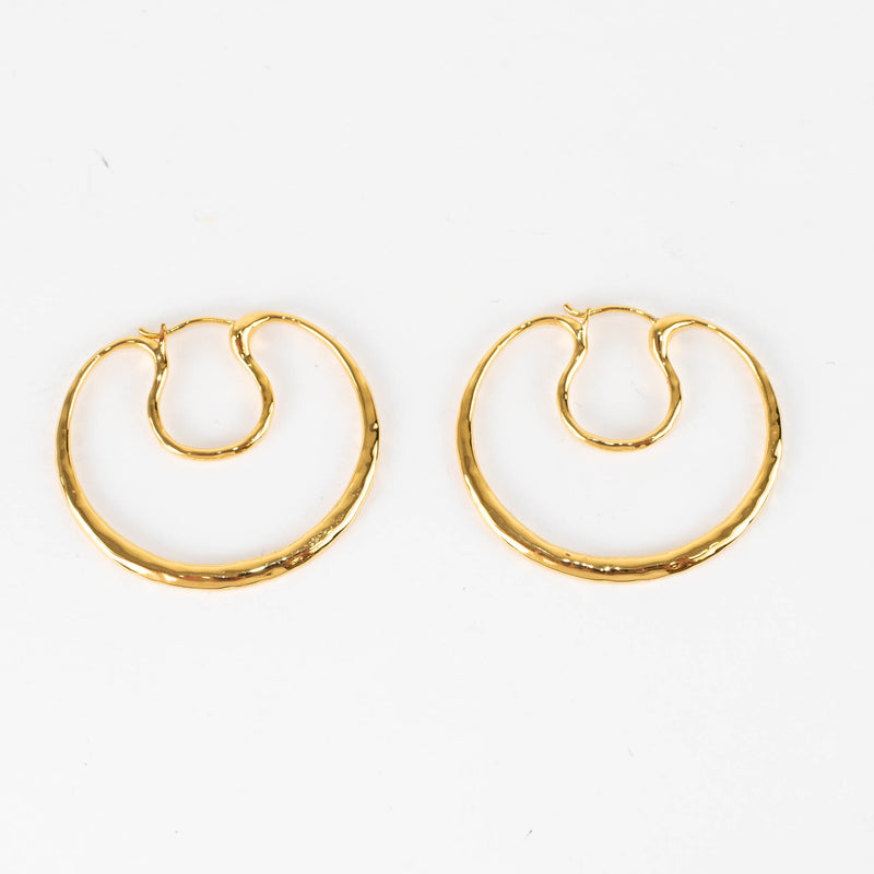 Monica Vinader Flow Gold Hoop Earrings