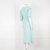 Faithfull The Brand Pale Blue Yellow Floral Frill Detail Maxi Dress