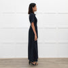 Me+Em Navy Blue Short Sleeve Belted Culottes Jumpsuit