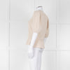 ME + EM Beige Cotton Linen Blend Puff Sleeve Knit Top