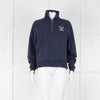 Tory Burch Navy Blue Tennis Logo Sweatshirt