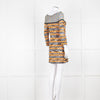 Missoni Orange Black Green Zig Zag Knitted Mini Dress