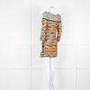 Missoni Orange Black Green Zig Zag Knitted Mini Dress