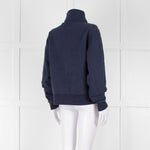 Tory Burch Navy Blue Tennis Logo Sweatshirt