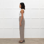 Brora Brown and Blue Check Woven Trousers