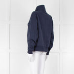 Tory Burch Navy Blue Tennis Logo Sweatshirt