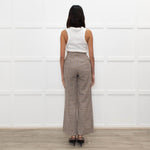 Brora Brown and Blue Check Woven Trousers