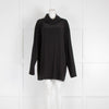 Norma Kamali Black Shawl Neck Top