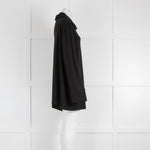 Norma Kamali Black Shawl Neck Top