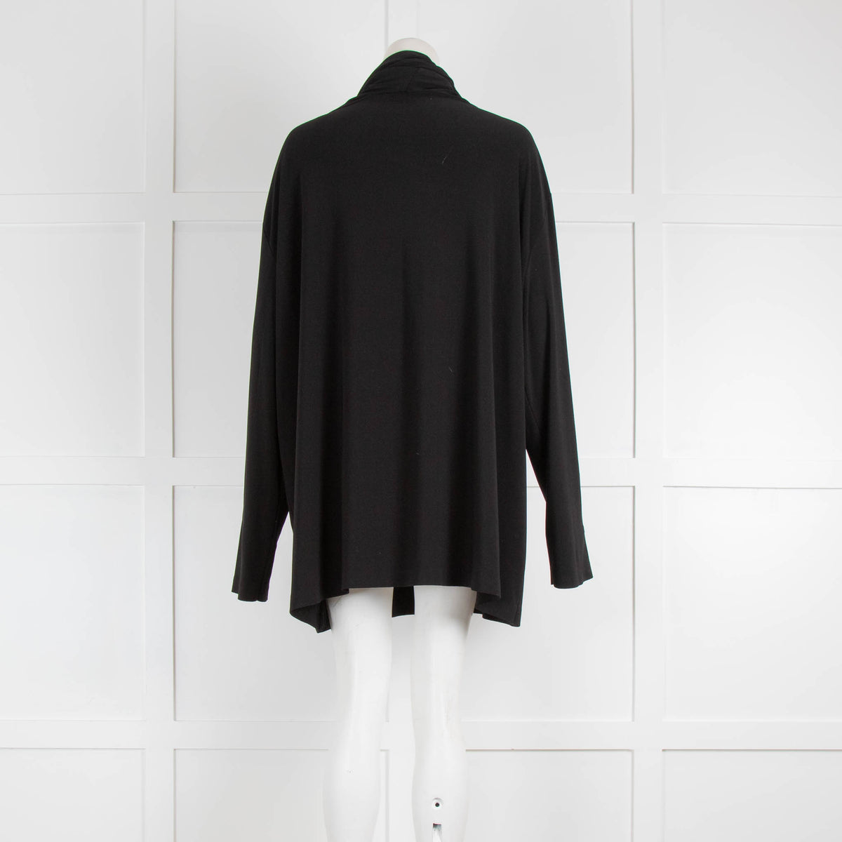 Norma Kamali Black Shawl Neck Top