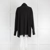Norma Kamali Black Shawl Neck Top