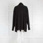 Norma Kamali Black Shawl Neck Top