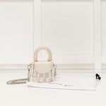 Wicker Wings White Mini Top Handle Bag