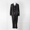 Nadine Merabi Jessie Black Sequin Trouser Suit