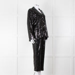 Nadine Merabi Jessie Black Sequin Trouser Suit