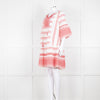 Weekend Max Mara White Red Stripes+Print  Silk Blend Dress