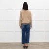 Sandro Beige Suede Buttoned Bomber Jacket