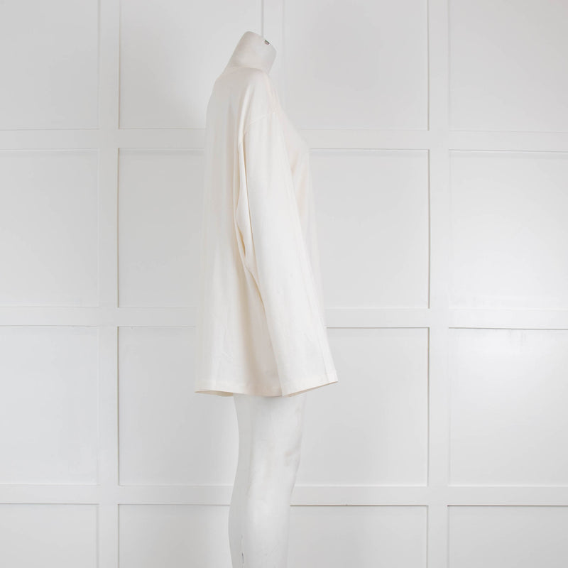 Skims Off White Long Sleeved T-Shirt