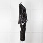 Nadine Merabi Jessie Black Sequin Trouser Suit
