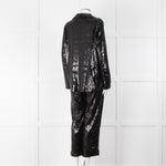 Nadine Merabi Jessie Black Sequin Trouser Suit
