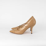 Louis Vuitton Tan Leather Pointy Heels