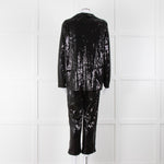 Nadine Merabi Jessie Black Sequin Trouser Suit