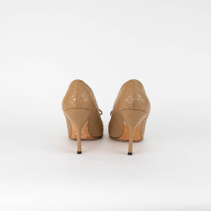 Louis Vuitton Tan Leather Pointy Heels