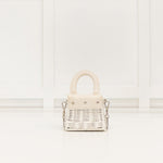 Wicker Wings White Mini Top Handle Bag